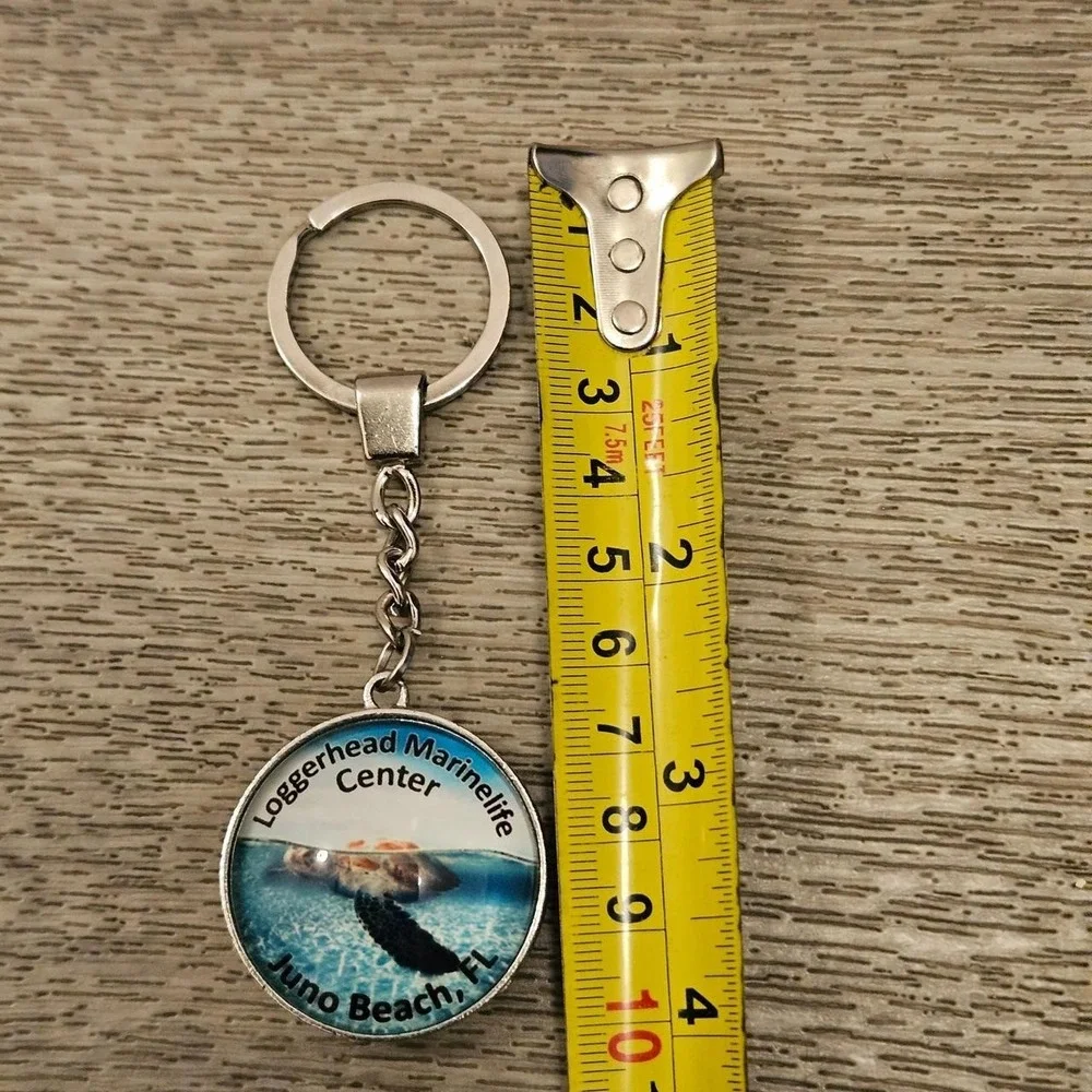 Loggerhead Marinelife Center Juno Beach Florida Keychain with sea turtle graphic